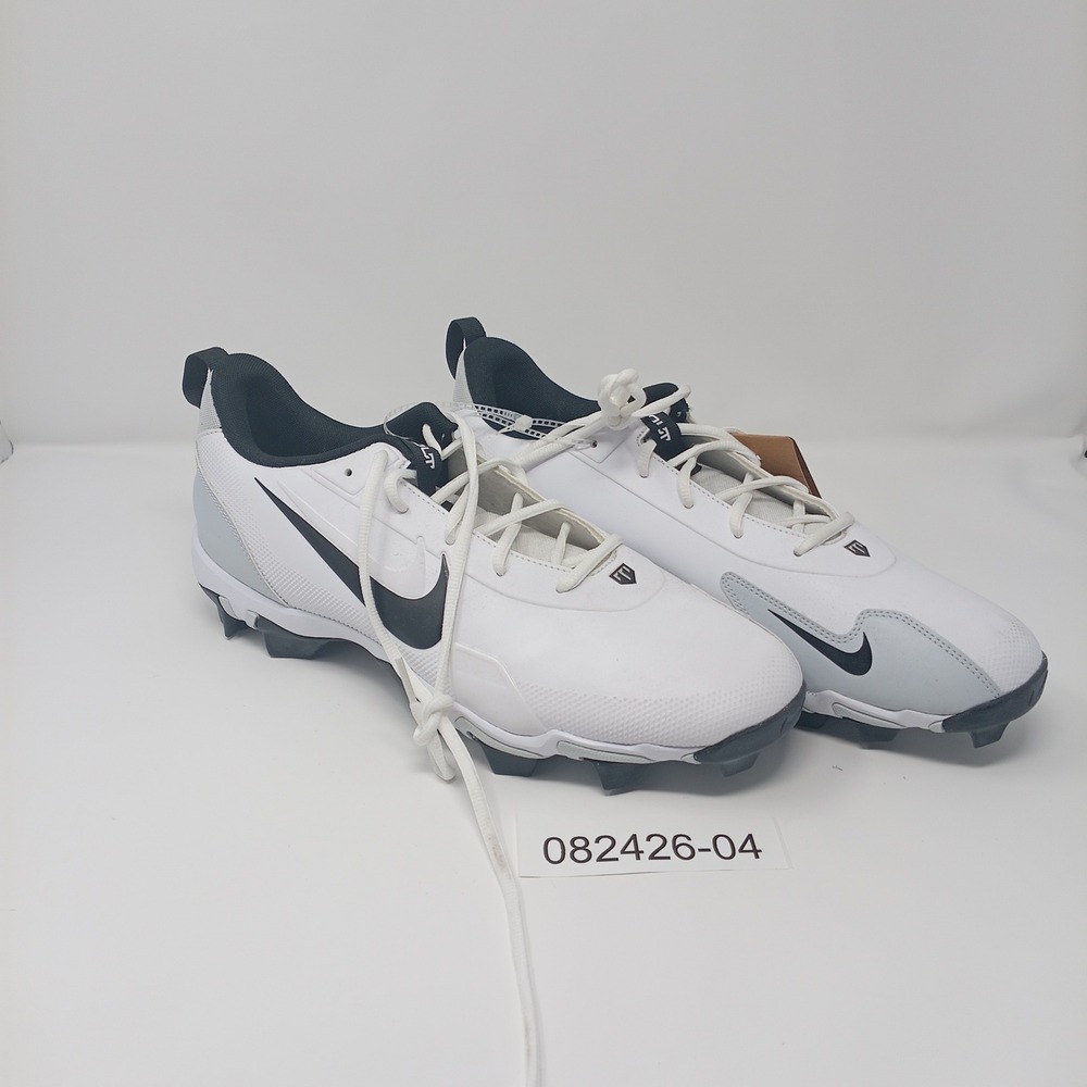 Nike Force Trout 9 Pro MCS Mens Baseball Cleats White Black FB9728-100 Size 13